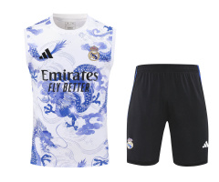 Real Madrid Vest Short Sleeve Training Kit 2025/2026 New Season Football Jersey Sports Shirt