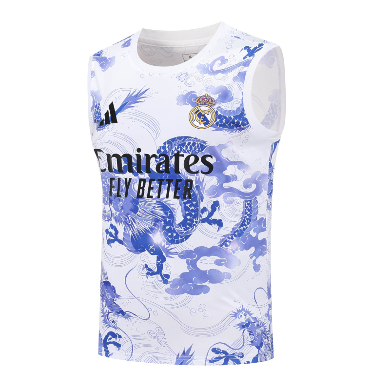 Real Madrid Vest Short Sleeve Training Kit 2025/2026 New Season Football Jersey Sports Shirt