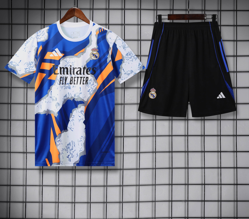 Real Madrid Short Sleeve Training Kit 2025/2026 New Season Football Jersey Sports Shirt