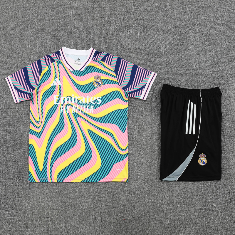 Real Madrid Short Sleeve Training Kit 2025/2026 New Season Football Jersey Sports Shirt