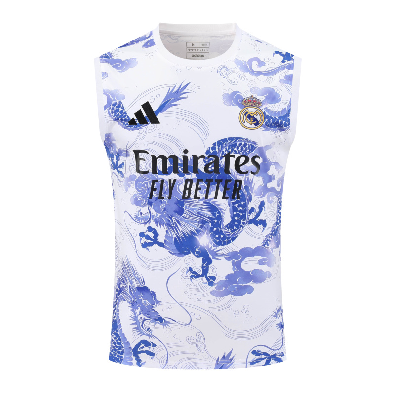 Real Madrid Vest Short Sleeve Training Kit 2025/2026 New Season Football Jersey Sports Shirt