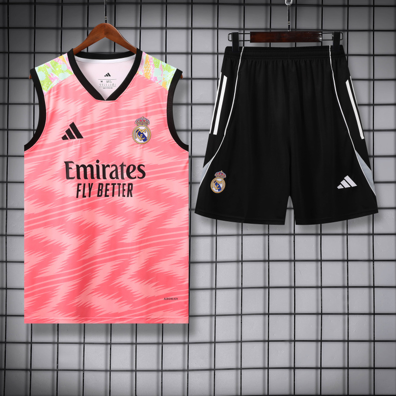 Real Madrid Vest Short Sleeve Training Kit 2025/2026 New Season Football Jersey Sports Shirt