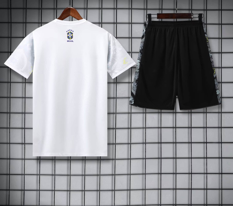 KIDS Brazil vest Short sleeve training kit 2025/2026 new season Football Jersey Sports shirt