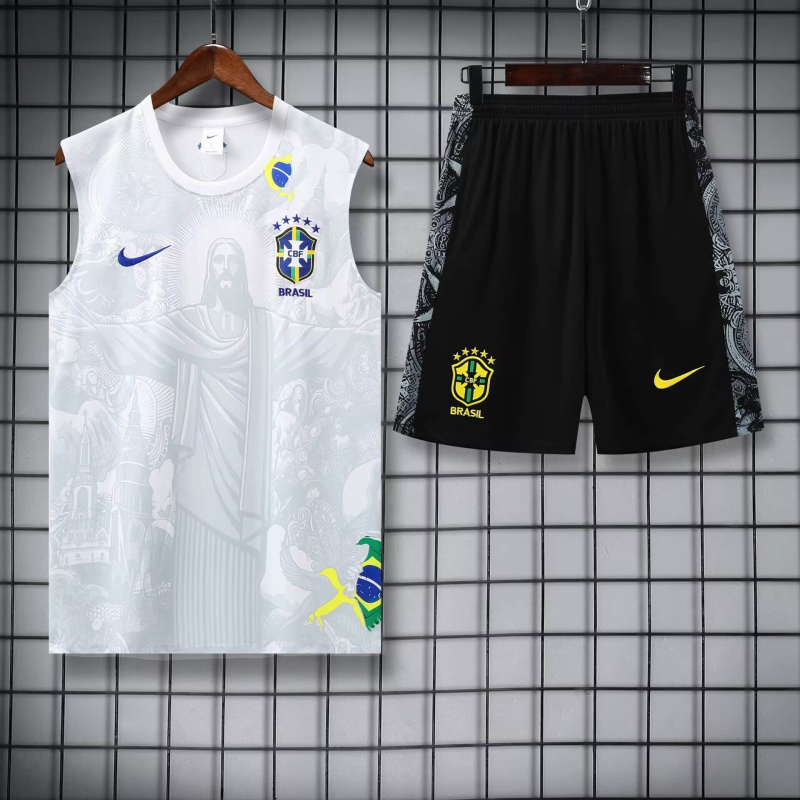 KIDS Brazil Short sleeve training kit 2025/2026 new season Football Jersey Sports shirt