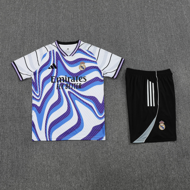 Real Madrid Short Sleeve Training Kit 2025/2026 New Season Football Jersey Sports Shirt