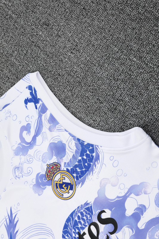 Real Madrid Vest Short Sleeve Training Kit 2025/2026 New Season Football Jersey Sports Shirt