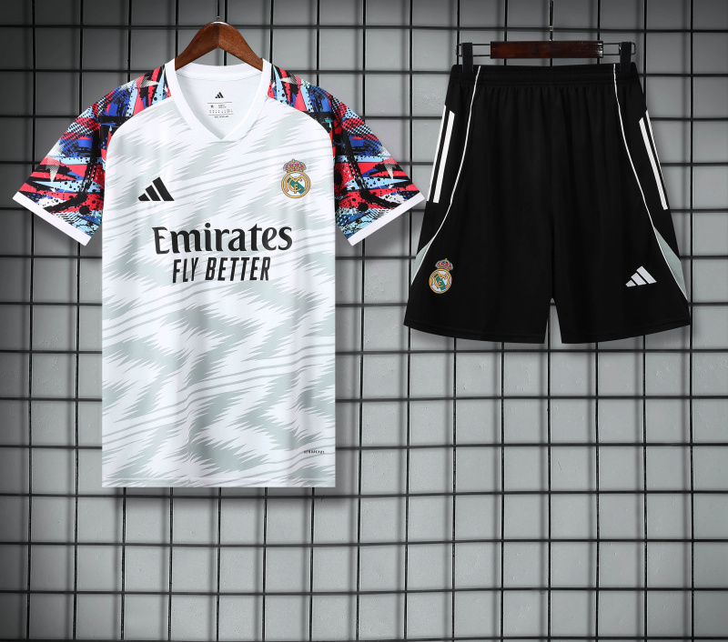 Real Madrid Short Sleeve Training Kit 2025/2026 New Season Football Jersey Sports Shirt