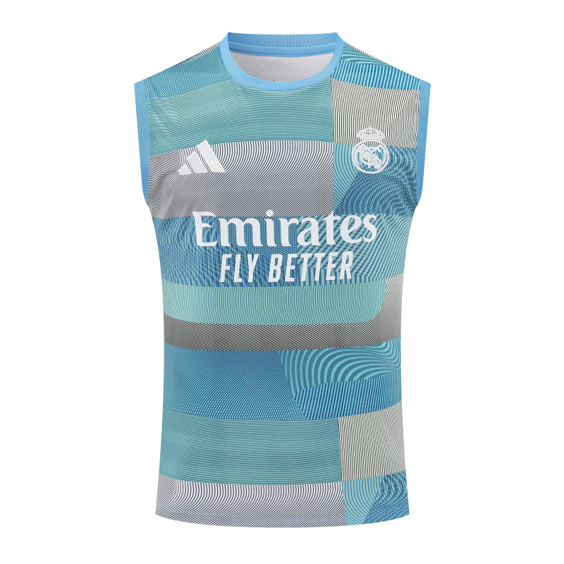 Real Madrid Vest Short Sleeve Training Kit 2025/2026 New Season Football Jersey Sports Shirt