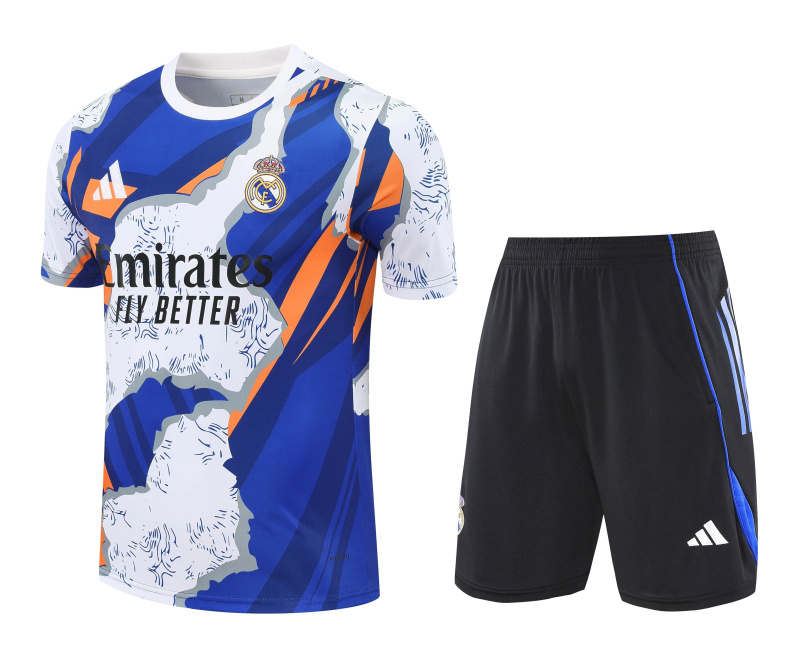 Real Madrid Short Sleeve Training Kit 2025/2026 New Season Football Jersey Sports Shirt