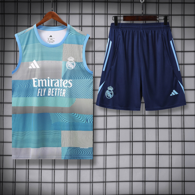 Real Madrid Vest Short Sleeve Training Kit 2025/2026 New Season Football Jersey Sports Shirt