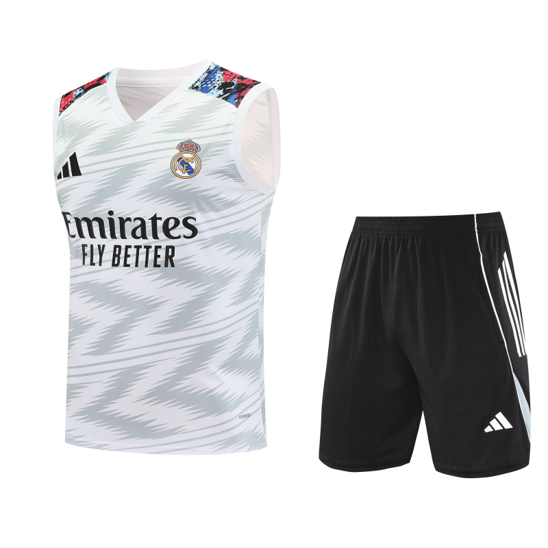 Real Madrid Vest Short Sleeve Training Kit 2025/2026 New Season Football Jersey Sports Shirt