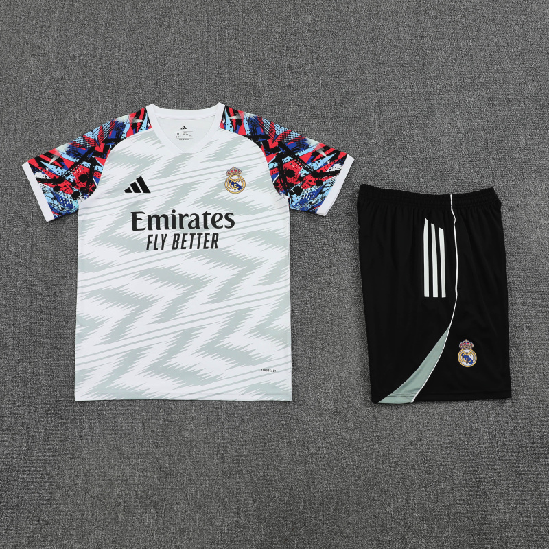 Real Madrid Short Sleeve Training Kit 2025/2026 New Season Football Jersey Sports Shirt