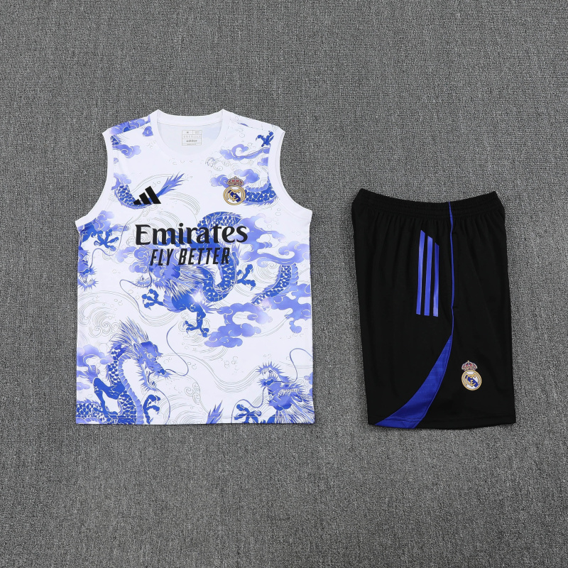 Real Madrid Vest Short Sleeve Training Kit 2025/2026 New Season Football Jersey Sports Shirt