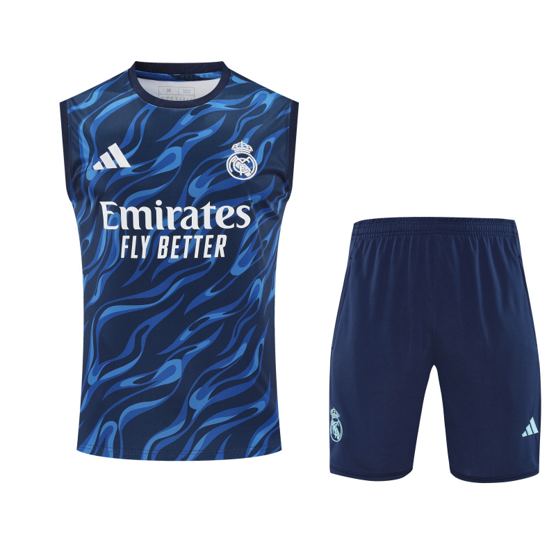 Real Madrid Vest Short Sleeve Training Kit 2025/2026 New Season Football Jersey Sports Shirt