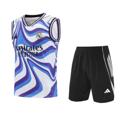 Real Madrid Vest Short Sleeve Training Kit 2025/2026 New Season Football Jersey Sports Shirt