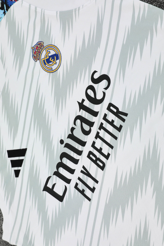 Real Madrid Vest Short Sleeve Training Kit 2025/2026 New Season Football Jersey Sports Shirt