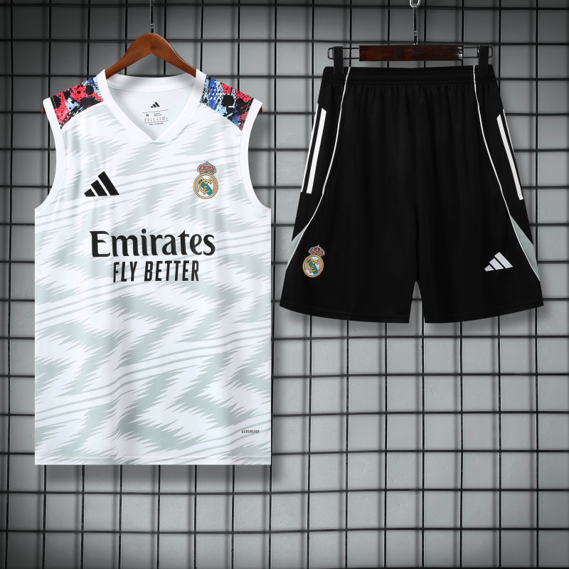 Real Madrid Vest Short Sleeve Training Kit 2025/2026 New Season Football Jersey Sports Shirt