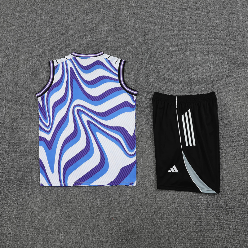 Real Madrid Vest Short Sleeve Training Kit 2025/2026 New Season Football Jersey Sports Shirt