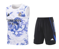 Real Madrid Vest Short Sleeve Training Kit 2025/2026 New Season Football Jersey Sports Shirt