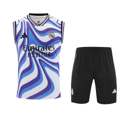 Real Madrid Vest Short Sleeve Training Kit 2025/2026 New Season Football Jersey Sports Shirt