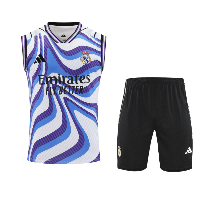 Real Madrid Vest Short Sleeve Training Kit 2025/2026 New Season Football Jersey Sports Shirt