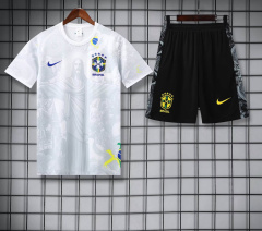 KIDS Brazil vest Short sleeve training kit 2025/2026 new season Football Jersey Sports shirt
