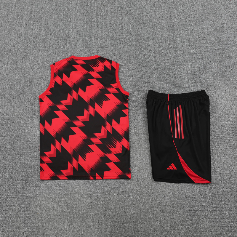 Manchester United Vest Short Sleeve Training Kit 2025/2026 New Season Football Jersey Sports Shirt