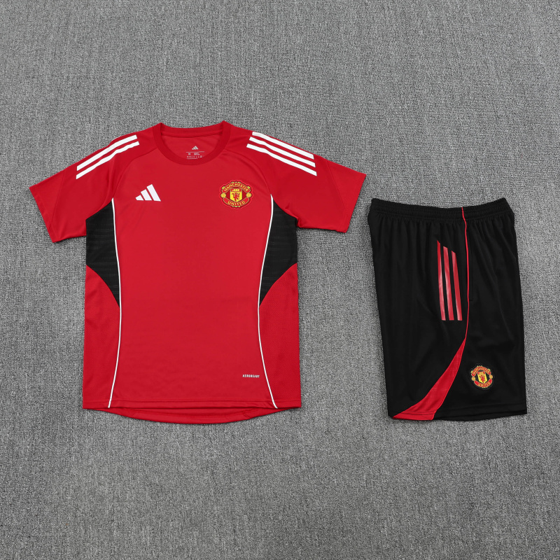 Manchester United Short Sleeve Training Kit 2025/2026 New Season Football Jersey Sports Shirt