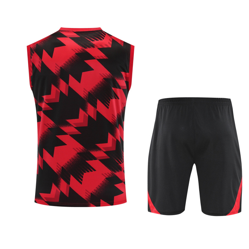 Manchester United Vest Short Sleeve Training Kit 2025/2026 New Season Football Jersey Sports Shirt