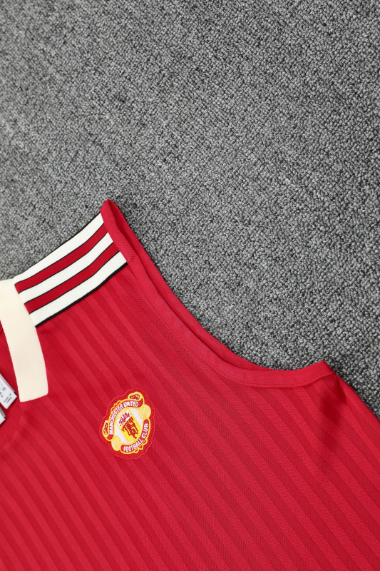 Manchester United Vest Short Sleeve Training Kit 2025/2026 New Season Football Jersey Sports Shirt