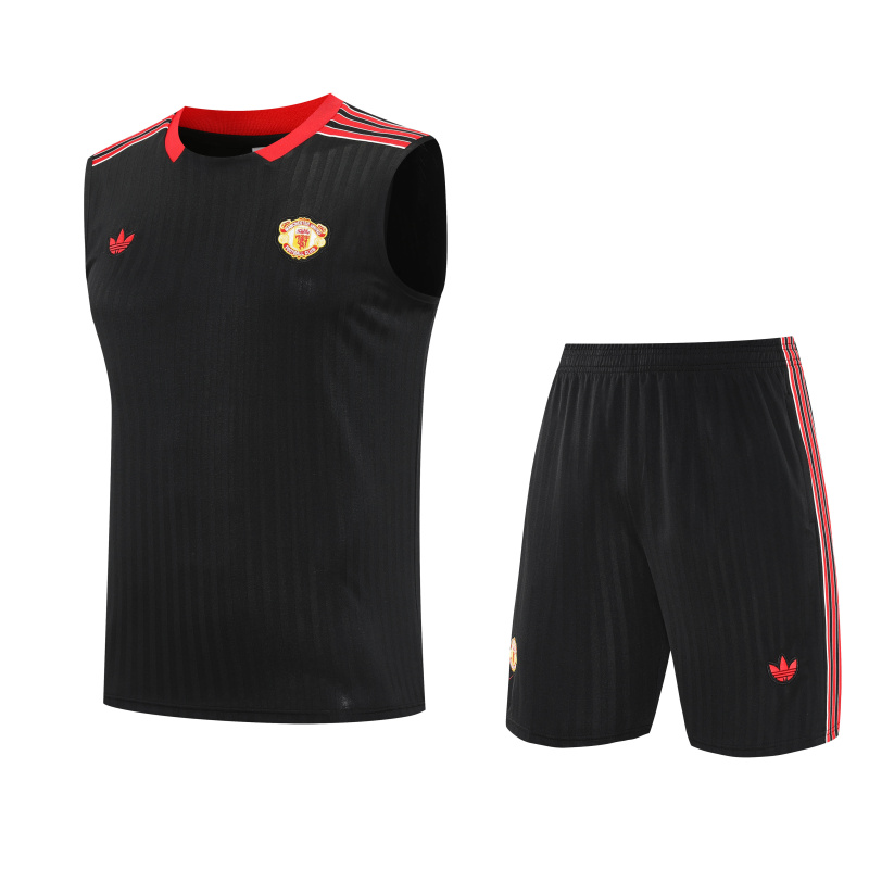Manchester United Vest Short Sleeve Training Kit 2025/2026 New Season Football Jersey Sports Shirt