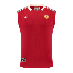 Manchester United Vest Short Sleeve Training Kit 2025/2026 New Season Football Jersey Sports Shirt