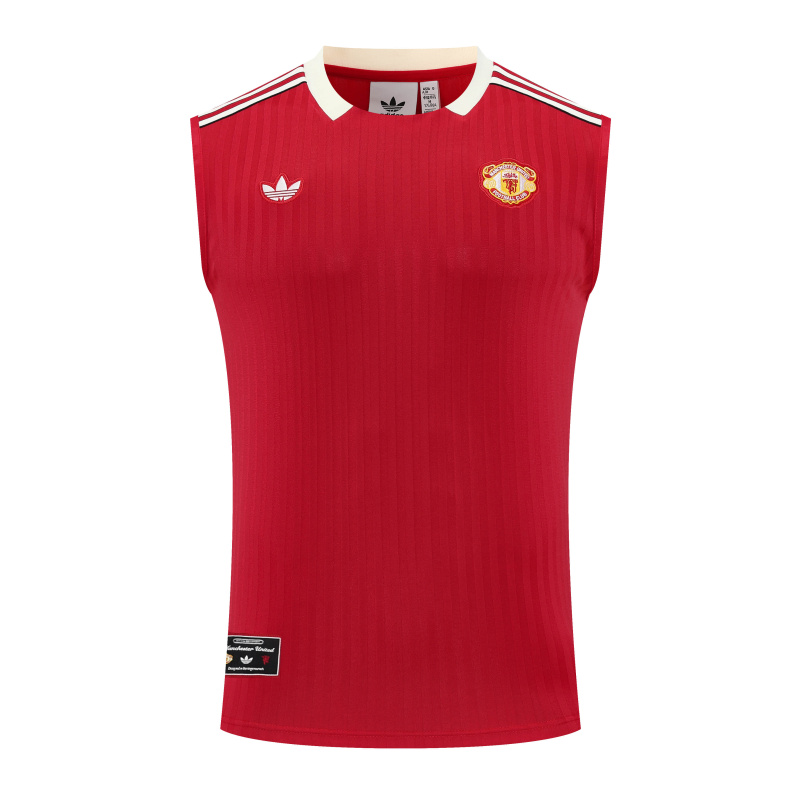 Manchester United Vest Short Sleeve Training Kit 2025/2026 New Season Football Jersey Sports Shirt