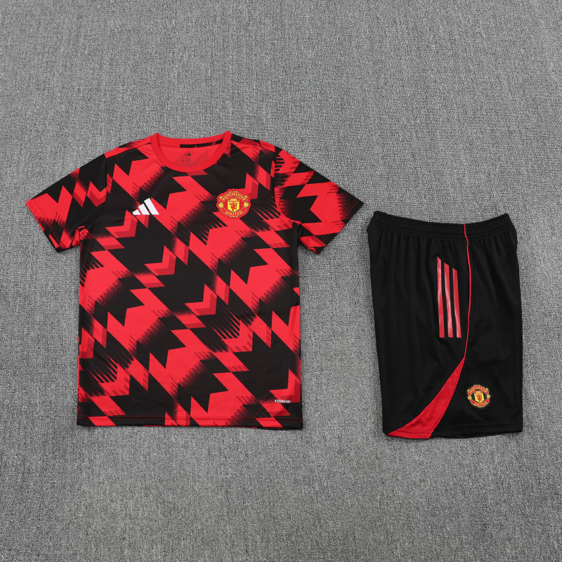 Manchester United Short Sleeve Training Kit 2025/2026 New Season Football Jersey Sports Shirt