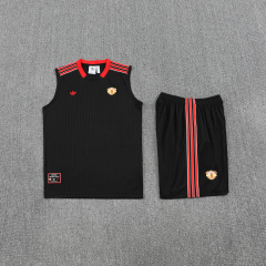 Manchester United Vest Short Sleeve Training Kit 2025/2026 New Season Football Jersey Sports Shirt