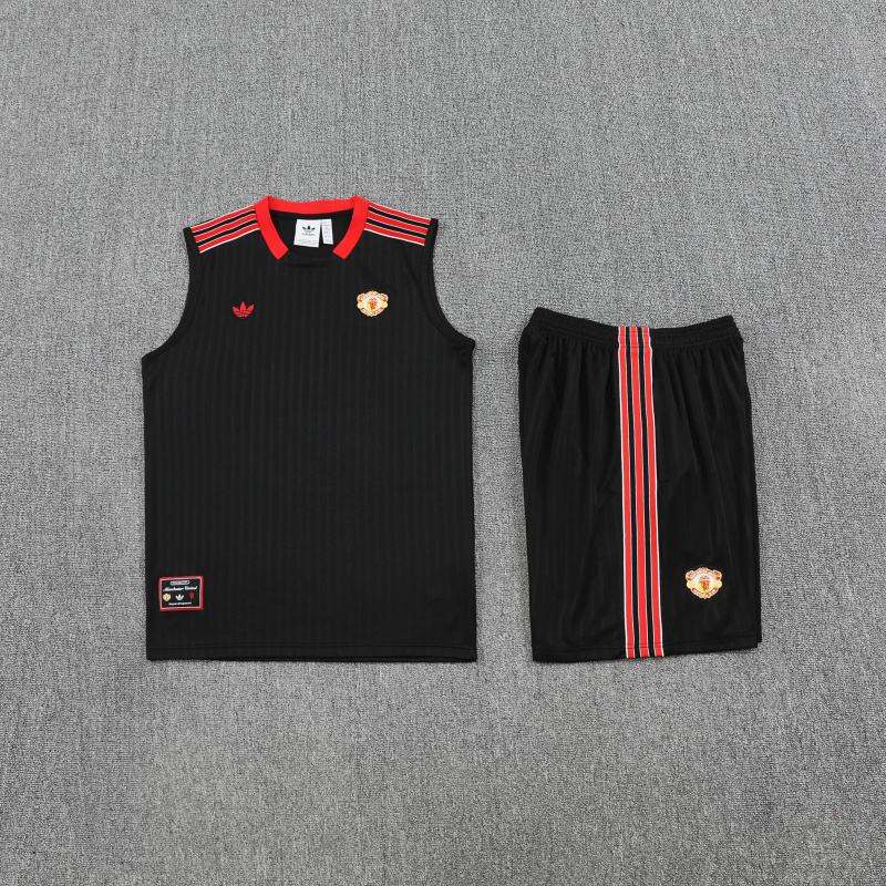 Manchester United Vest Short Sleeve Training Kit 2025/2026 New Season Football Jersey Sports Shirt