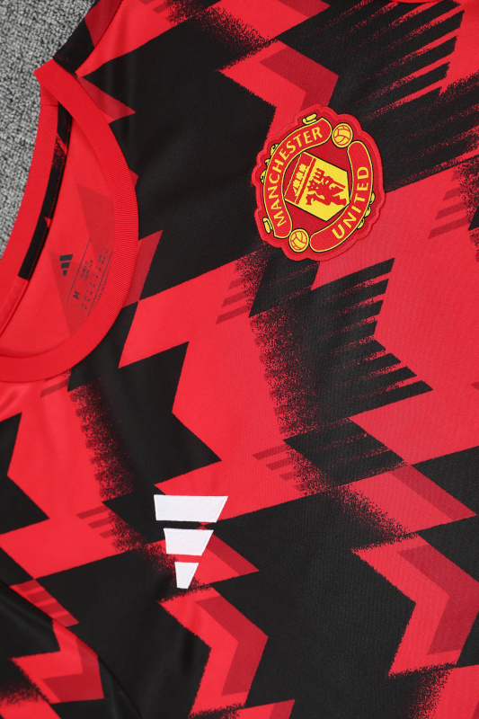 Manchester United Short Sleeve Training Kit 2025/2026 New Season Football Jersey Sports Shirt