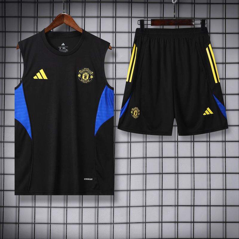 Manchester United Vest Short Sleeve Training Kit 2025/2026 New Season Football Jersey Sports Shirt