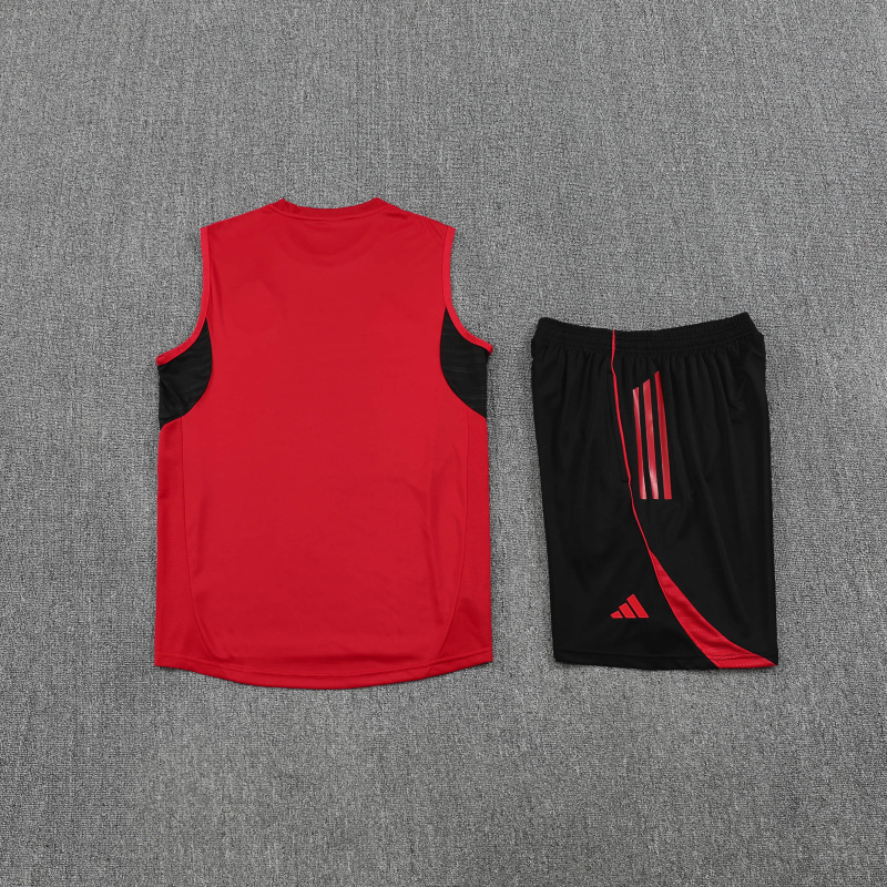 Manchester United Vest Short Sleeve Training Kit 2025/2026 New Season Football Jersey Sports Shirt