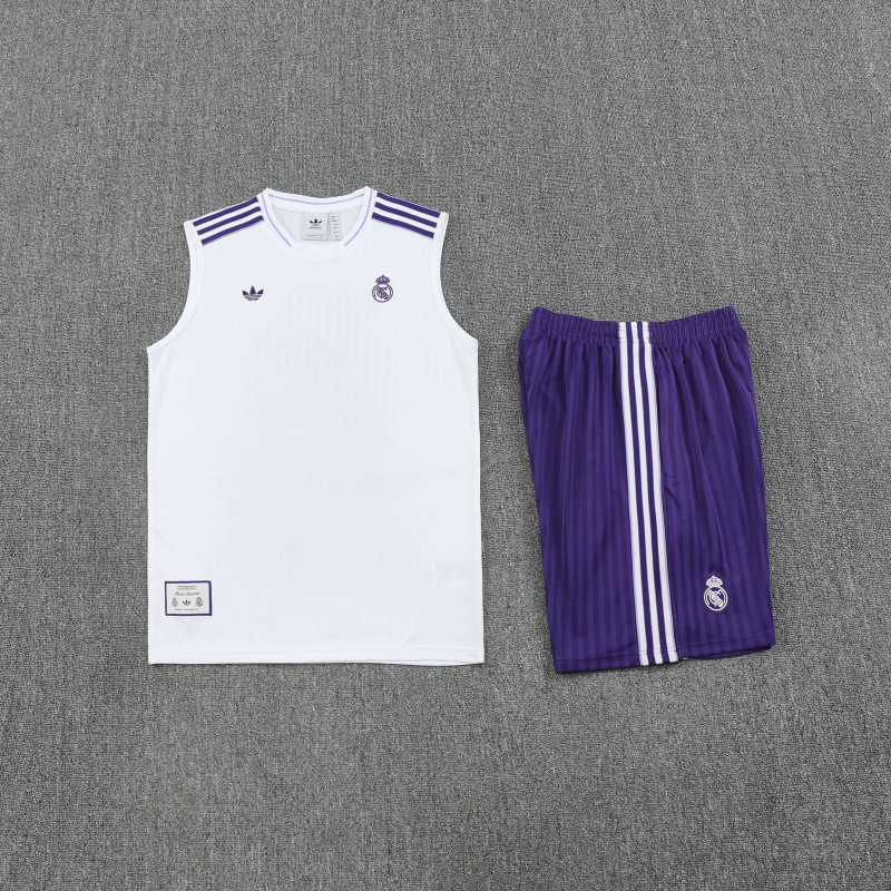 Real Madrid Vest Short Sleeve Training Kit 2025/2026 New Season Football Jersey Sports Shirt