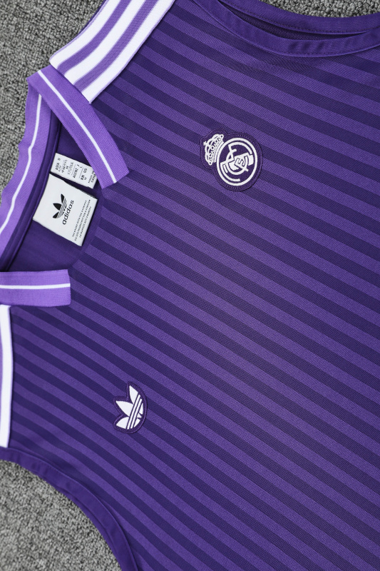 Real Madrid Vest Short Sleeve Training Kit 2025/2026 New Season Football Jersey Sports Shirt