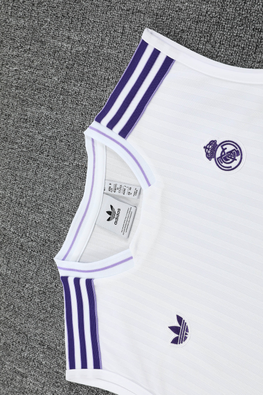 Real Madrid Vest Short Sleeve Training Kit 2025/2026 New Season Football Jersey Sports Shirt