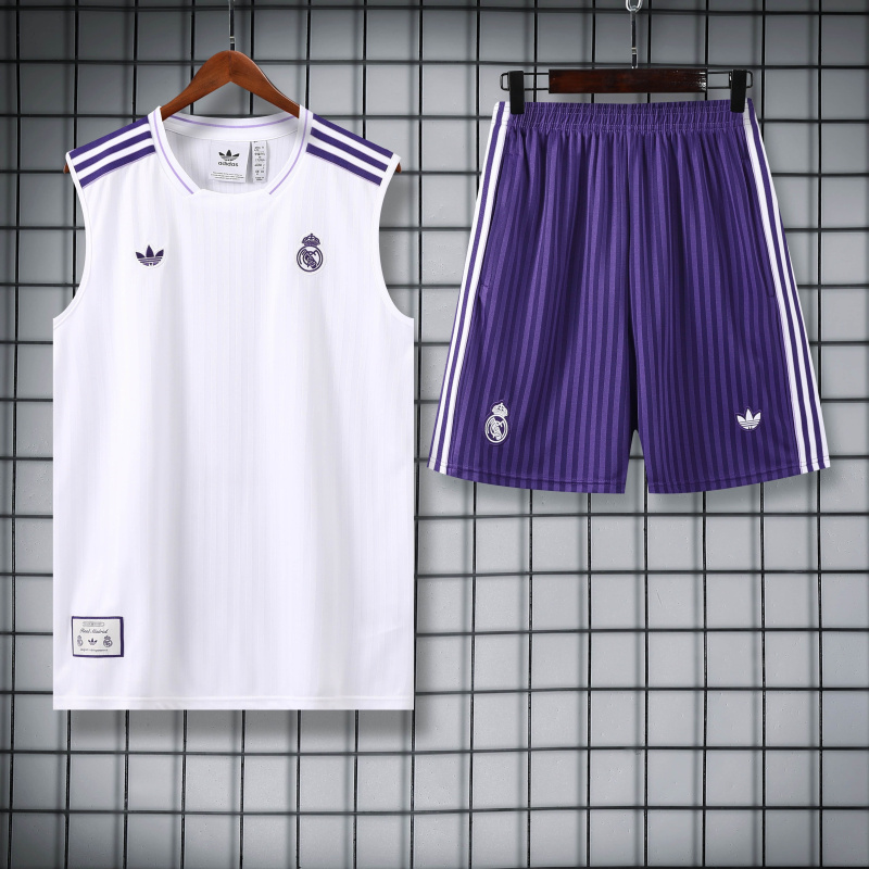 Real Madrid Vest Short Sleeve Training Kit 2025/2026 New Season Football Jersey Sports Shirt