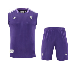 Real Madrid Vest Short Sleeve Training Kit 2025/2026 New Season Football Jersey Sports Shirt