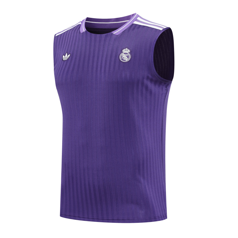 Real Madrid Vest Short Sleeve Training Kit 2025/2026 New Season Football Jersey Sports Shirt
