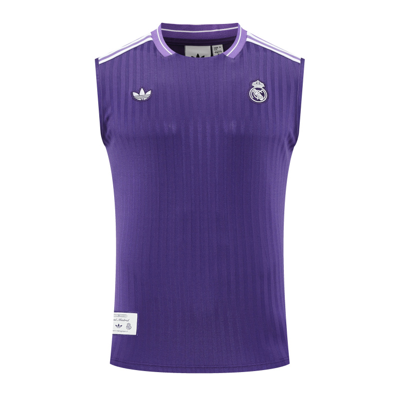 Real Madrid Vest Short Sleeve Training Kit 2025/2026 New Season Football Jersey Sports Shirt