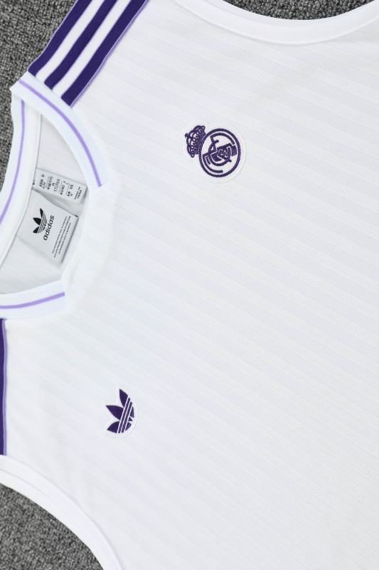 Real Madrid Vest Short Sleeve Training Kit 2025/2026 New Season Football Jersey Sports Shirt