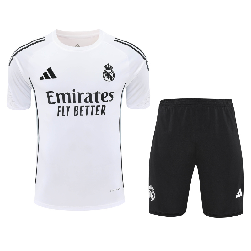 Real Madrid Short Sleeve Training Kit 2025/2026 New Season Football Jersey Sports Shirt