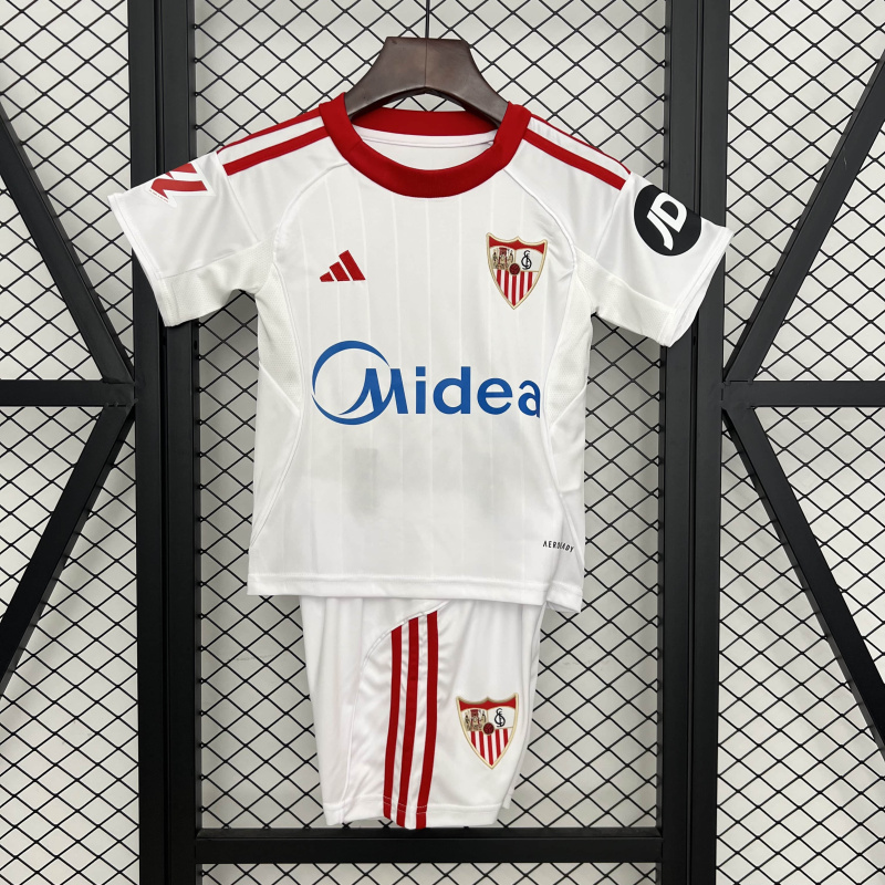 KIDS Sevilla Home 2025/2026 new season Football Jersey Sports shirt