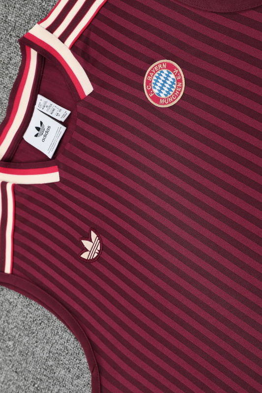 Bayern Munich Vest Short Sleeve Training Kit 2025/2026 New Season Football Jersey Sports Shirt